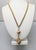 Monet Vintage Signed Monet Book Piece Goldtone Pendant Necklace, 1961 For Sale - Image 4 of 10