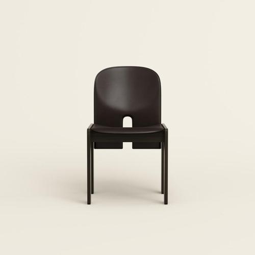 Scarpa 121 Chair in Wood and Leather by Afra & Tobia Scarpa For Sale - Image 11 of 15