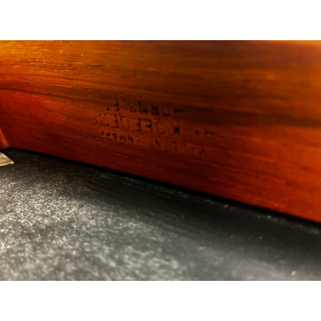Mid-Century Modern Vintage Niels Koefoed Eva Chair | Danish Mid-Century Modern Wood Leather Dining Seat For Sale - Image 3 of 9