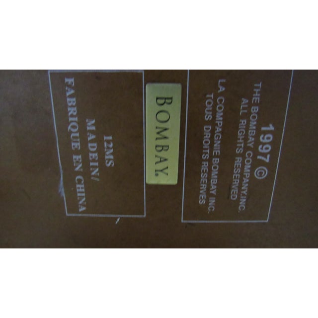 Brown 1980s Bombay Mahogany Nightstand Designer Table For Sale - Image 8 of 8