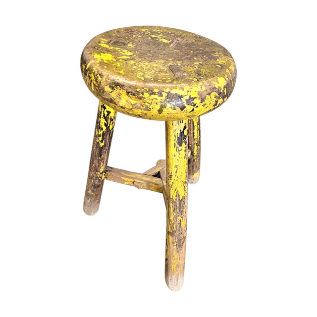 Primitive Wooden Tripod Stool, 1890s For Sale - Image 14 of 18