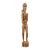 Tribal Style Carved Wood Standing Figure Sculpture For Sale