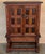 19th Catalan Spanish Baroque carved walnut Tuscan two door cabinet. From the north of Spain, built in solid walnut, the...