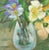 Vintage Still Life -- Yellow & Blue Floral by Doro For Sale In Monterey, CA - Image 6 of 8