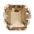 Mid-Century Modern Retro 21.90 Carat Topaz Low-Karat Rose Gold Silver Cocktail Ring, Size 8 For Sale - Image 3 of 6