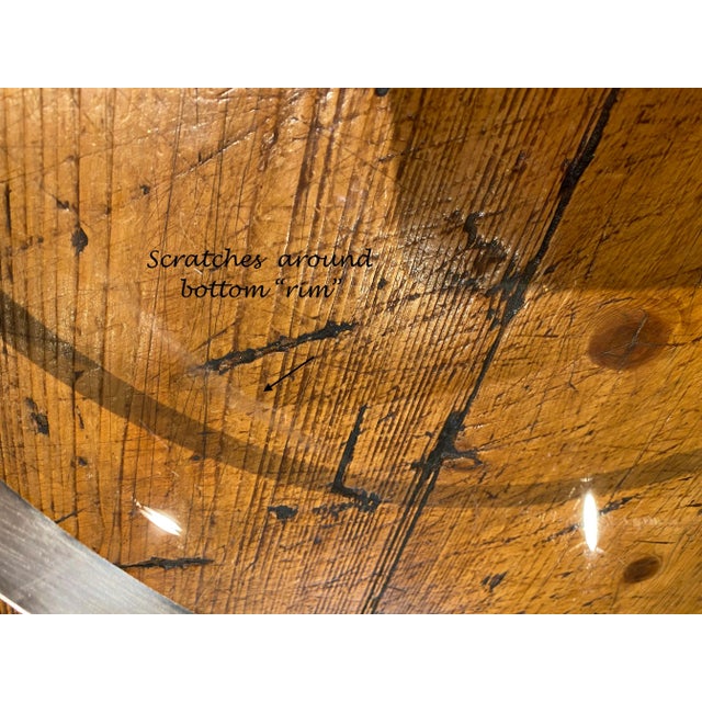 Mid 20th Century Silver Rimmed Round Serving Platter or Display Tray Attributed to Dorothy Thorpe For Sale In Portland, OR - Image 6 of 6