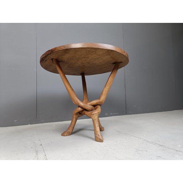 Vintage Tribal Art Side Table, 1960s, in Very Good conditions. Designed 1960 to 1969