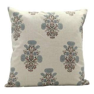 Fabdivine Decorative Block Print Cushion Cover 26x26 Inch Pure Linen-Swadesh For Sale