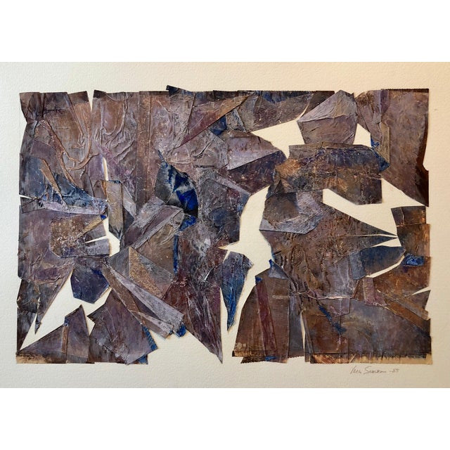 Vera Simons, MIxed Media Collage Assemblage Abstract Painting Pioneering Female Aviator, 1985 For Sale