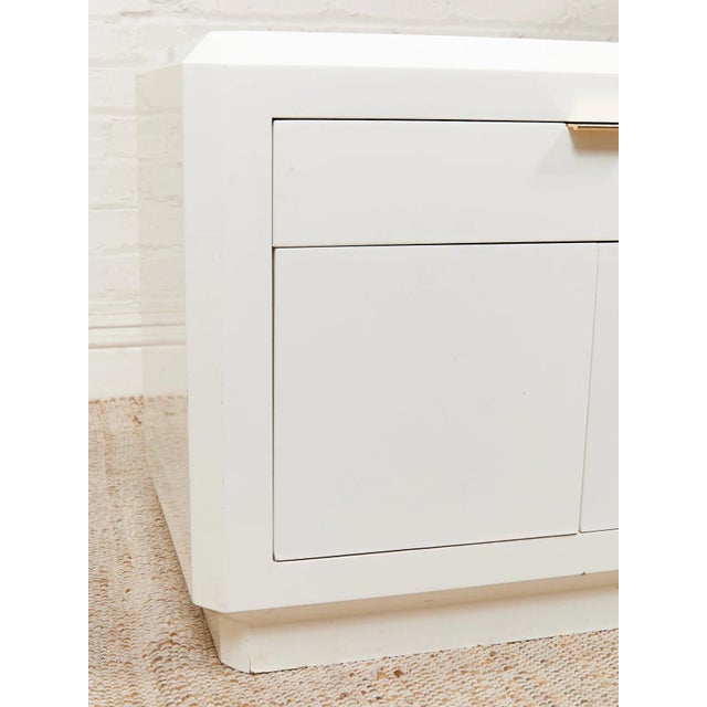 Mid 20th Century White Post Modern End Table Nightstand For Sale In Los Angeles - Image 6 of 11