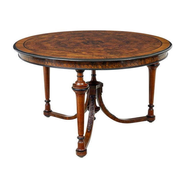 Brown Early 20th Century Burr Walnut Occasional Table, 1900s For Sale - Image 8 of 10