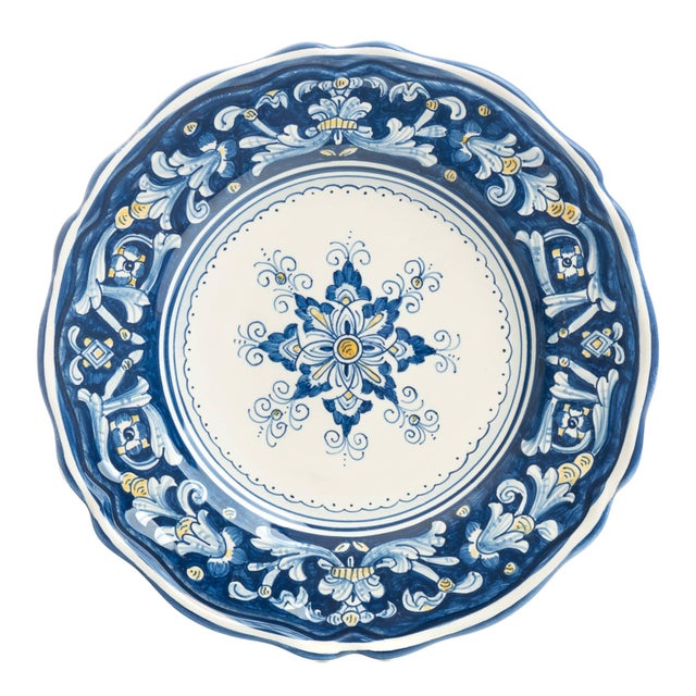 Traditional Antico Deruta Salad Plate, Full Design - Set of 4 For Sale - Image 3 of 6