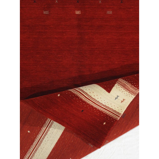Vintage Hand-Knotted Gabbeh Rug 5'9" X 8'0" For Sale - Image 4 of 4