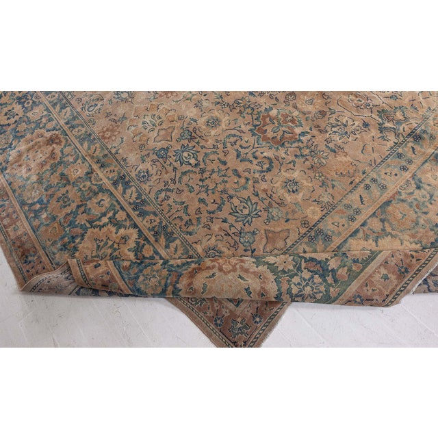 Fine Antique Indian Handmade Wool Rug For Sale In New York - Image 6 of 9