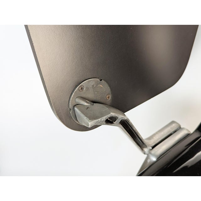 Postmodern Black Plastic & Aluminum Modus Stackable Chairs with Desk by O. Borsani/Centro Progetti Tecno, 1980s, Set of 10 For Sale - Image 3 of 18
