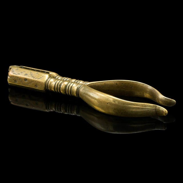 Brass 1800's Small Pair of Antique English Brass Pistachio Nutcrackers For Sale - Image 8 of 10