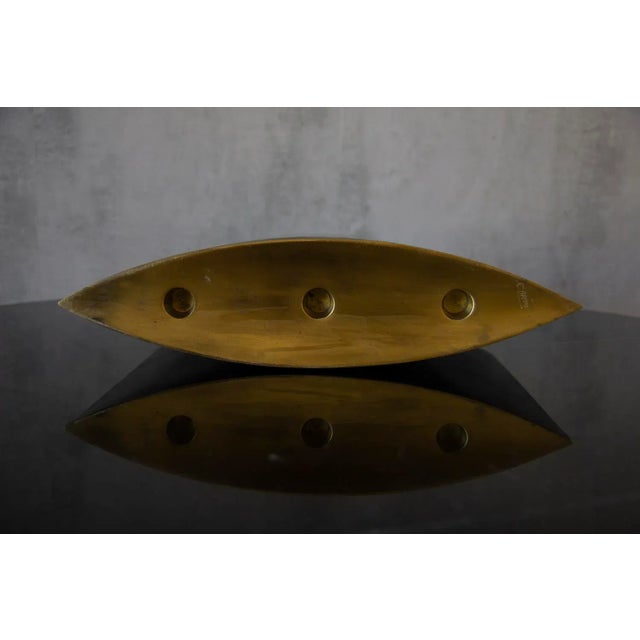 Michael Aram Michael Aram Original Vintage Modern Sculptural Bronze and Brass Candle Holder For Sale - Image 4 of 9