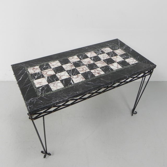 Coffee Table with Marble Inlaid Top For Sale - Image 13 of 17