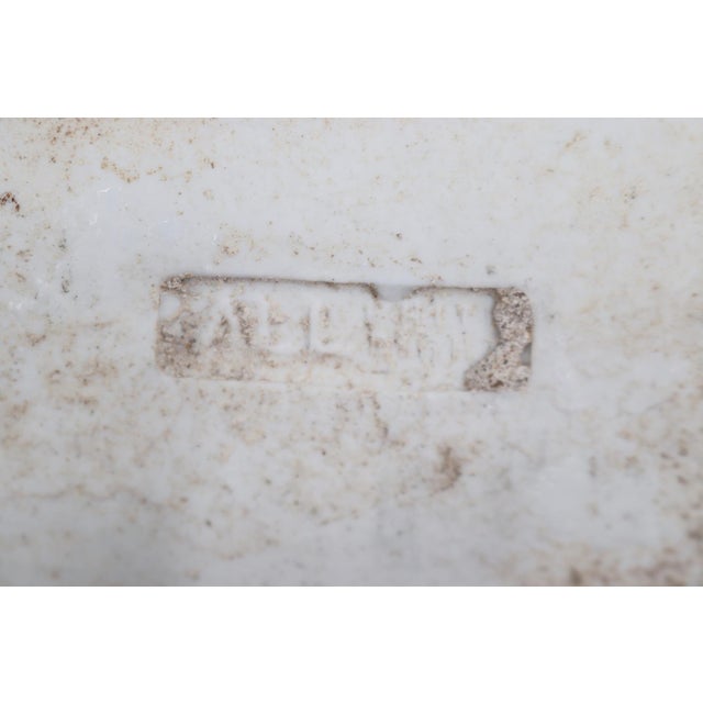 Ceramic Vintage Recessed Square White Ceramic Bathroom Soap Dish For Sale - Image 7 of 7
