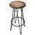 Industrial, counter height, shop stool features a wrought iron frame and seat. You can customize the measurements, colors...