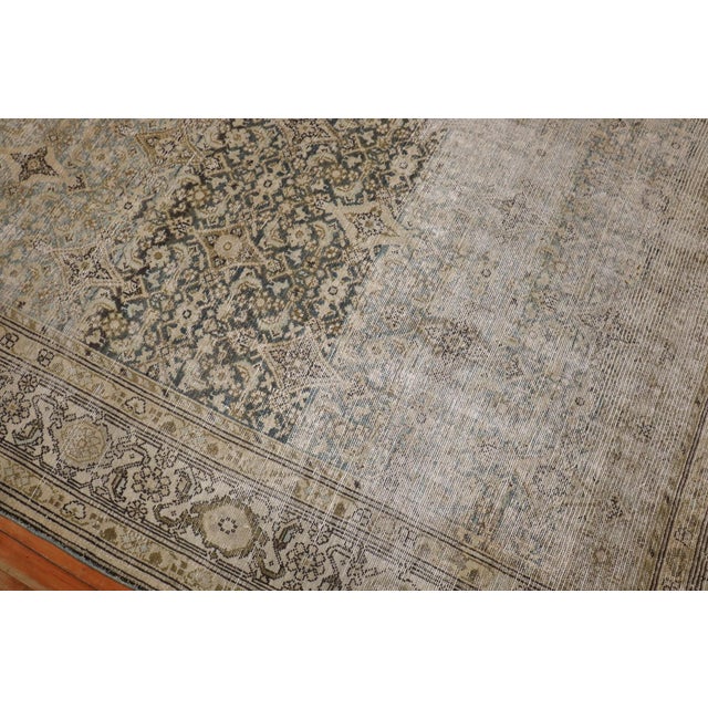 Persian Early 20th Century Green Persian Gallery Malayer Rug - 7' x 13'5" For Sale - Image 3 of 8