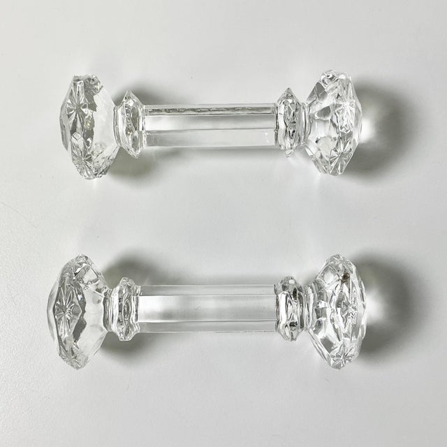 1980s Vintage Hollywood Regency Chippendale English Crystal Knife Rests After Ralph Lauren - Set of 6 For Sale - Image 9 of 9