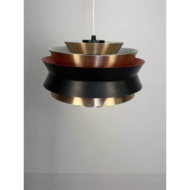 Mid-Century Modern Trava Pendant Lamp by Carl Thore for Granhaga Metallindustri, Sweden, 1970s For Sale - Image 3 of 11