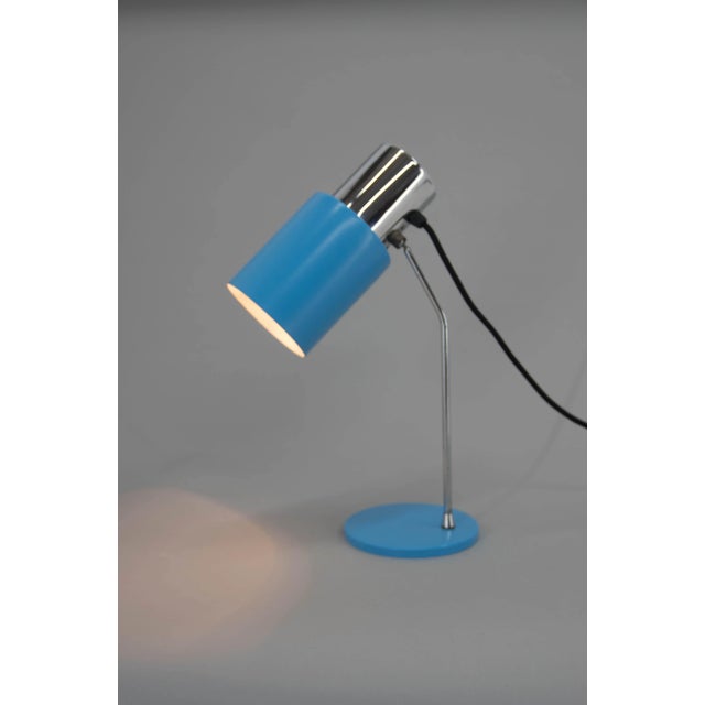 Mid-Century Blue Table Lamp from Napako, 1970s For Sale - Image 4 of 9