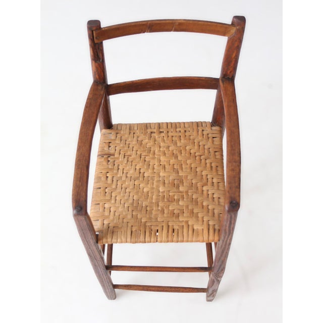 Antique Child's Chair With Woven Seat For Sale - Image 6 of 14