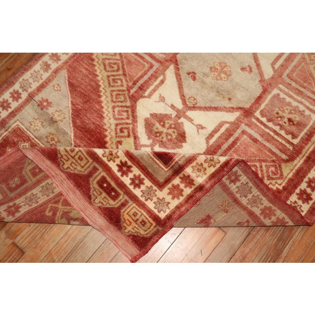 Vintage Geometric Turkish Konya Rug - 3'11" x 11'4" For Sale - Image 10 of 10