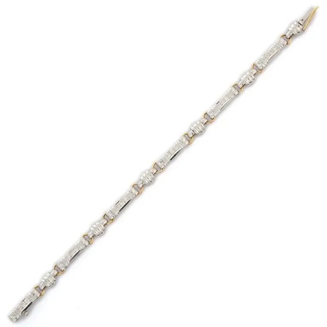 Not Yet Made - Made To Order Art Deco Diamond Bracelet in 18k White Gold, 1.05ct Pave Set, by VRJewels For Sale - Image 5 of 13