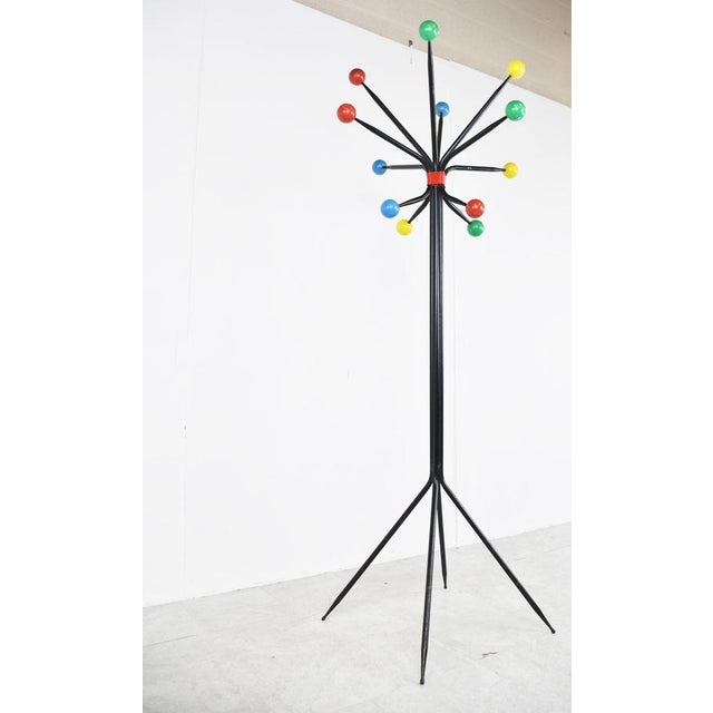 Black Mid-Century Atomic Coat Stand, 1950s For Sale - Image 8 of 10