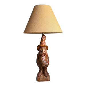 Vintage Gnome Chalkware Lamp Signed O‘’Neil