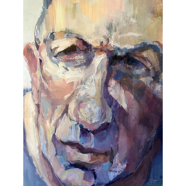Peter Bowen, Jan Vink Portrait, 2000s, Large Oil on Canvas For Sale - Image 4 of 7