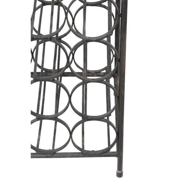 Mid-Century Modern Mid Century Wrought Iron Wine Rack For Sale - Image 3 of 9