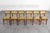 Wood Mid-Century Italian Wood and Yellow Fabric Chairs, 1960s, Set of 6 For Sale - Image 7 of 16