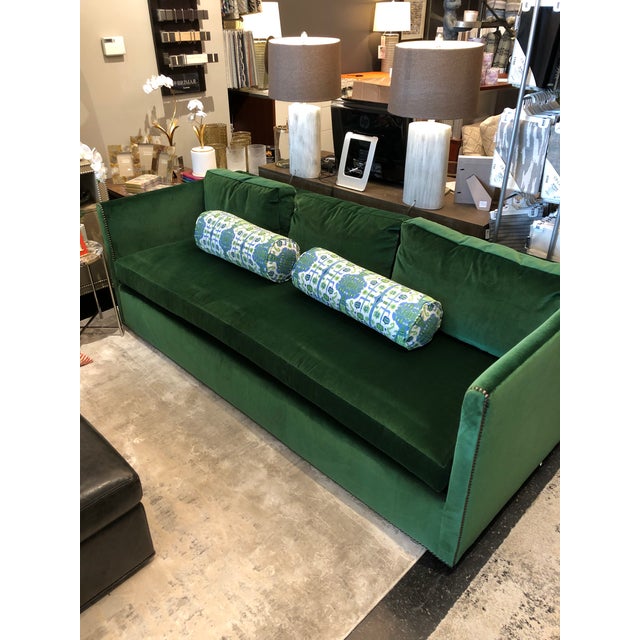 Highland House Emerald Green Velvet Sofa Chairish