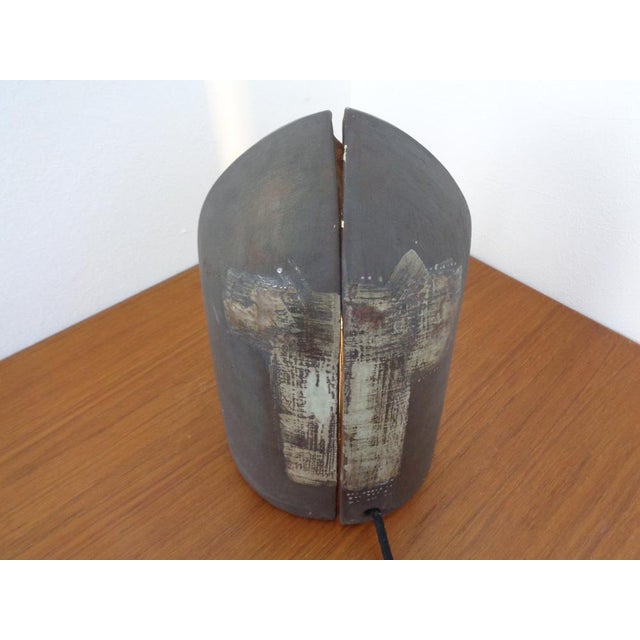Danish Two-Piece Studio Ceramic Table Lamp, 1960s For Sale - Image 16 of 18