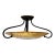 Vintage H. A. Framburg Brocatto 3-Light Semi-Flush Mount Featuring Italian Lace Glass-Bronze and Gold For Sale