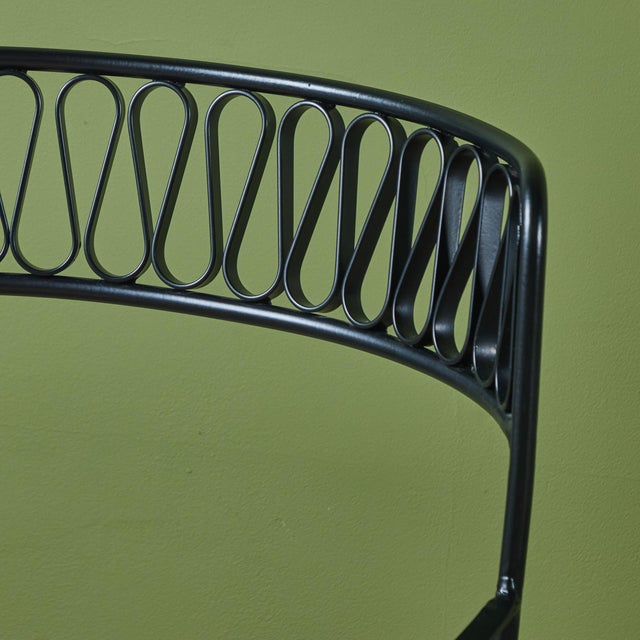 Set of Eight Maurizio Tempestini "Ribbon" Patio Chairs for Salterini, Attributed For Sale - Image 10 of 12