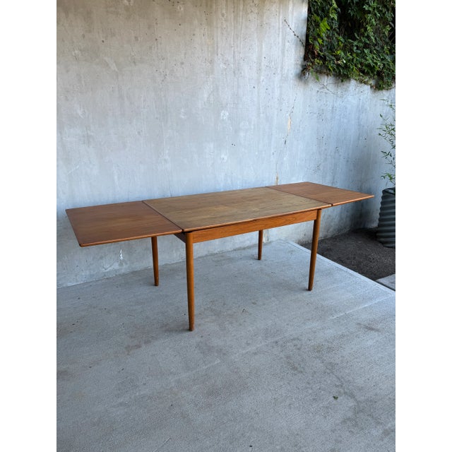 Wood 1950s Willy Beck Teak Dining Table by Askel Bender Madsen and Ejner Larsen For Sale - Image 7 of 12