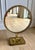1950s Large 1950s Italian Brass Vanity Mirror With Pierced Star Border & Scroll Base, 22″ For Sale - Image 5 of 7
