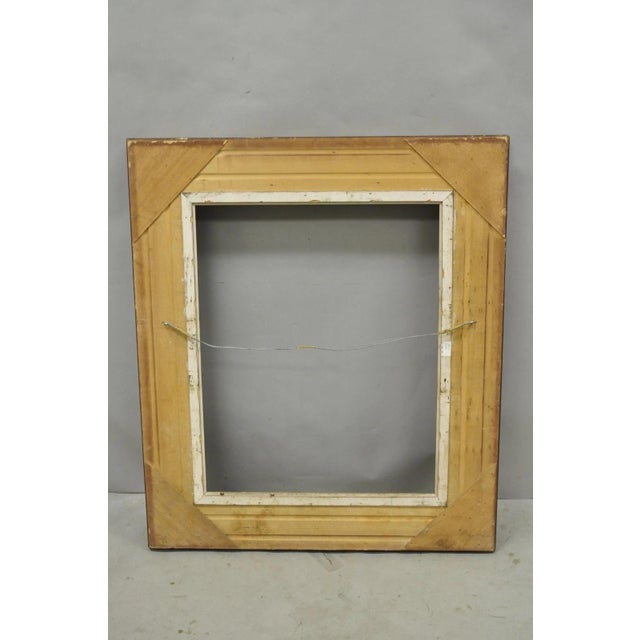 Vintage Large 42x36 French Louis XV Style Gold Gilt Wall Art Picture Frame For Sale - Image 17 of 18