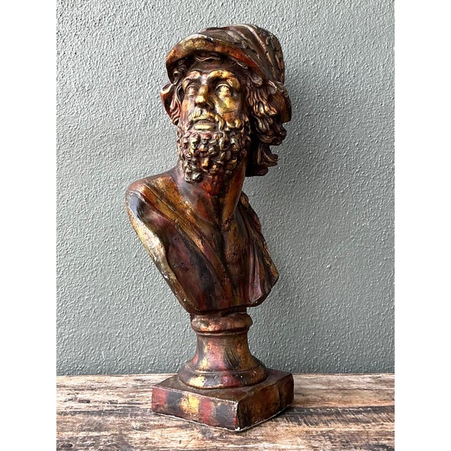 Vintage Classical Greek Style Bust of Ajax For Sale - Image 4 of 18