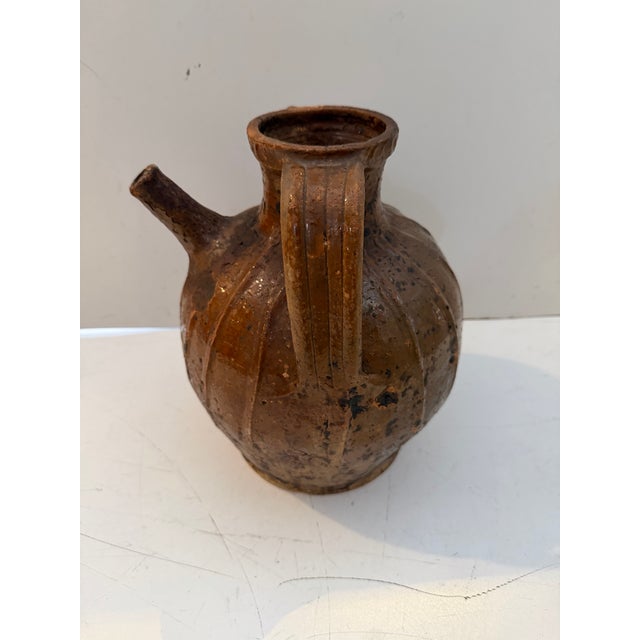 Antique French Terracotta Walnut Oil Pot For Sale - Image 4 of 8