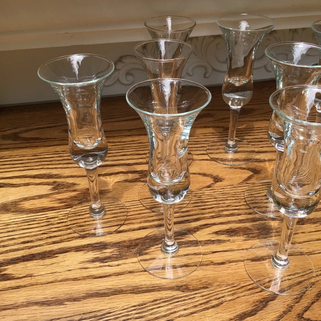 Holmegaard Aperitif Cordial Glasses Hand Blown-Set of 8 For Sale - Image 10 of 13