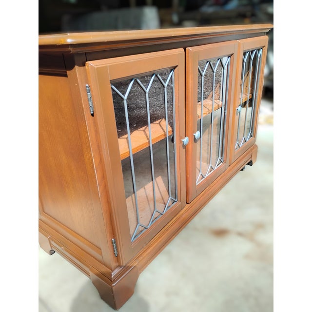 Late 20th Century Late 20th Century Buffet Credenza Tv Stand Bookcase Sideboard For Sale - Image 5 of 10