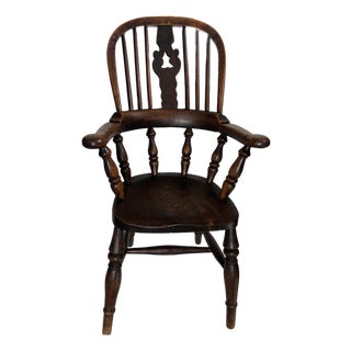 English Elm Child's Windsor Chair, 19th Century For Sale
