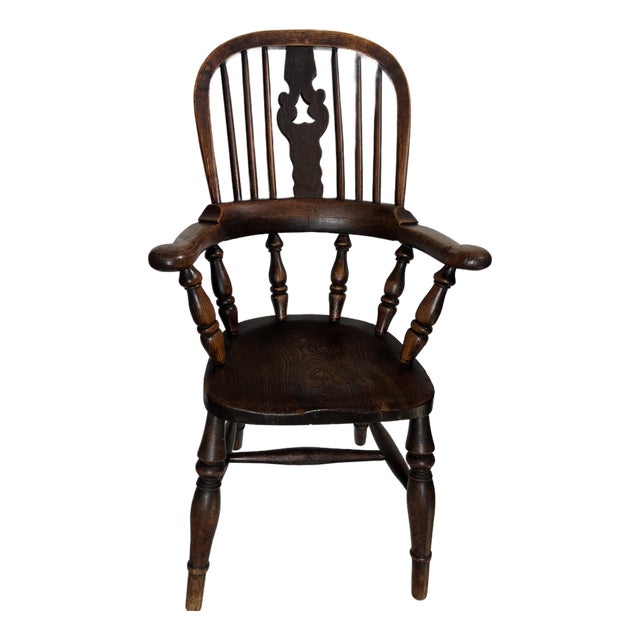 English Elm Child's Windsor Chair, 19th Century For Sale