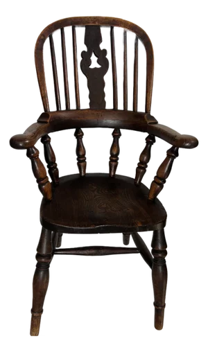 English Elm Child's Windsor Chair, 19th Century